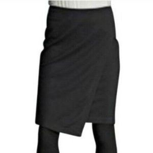 CAbi faux wrap skirt charcoal gray